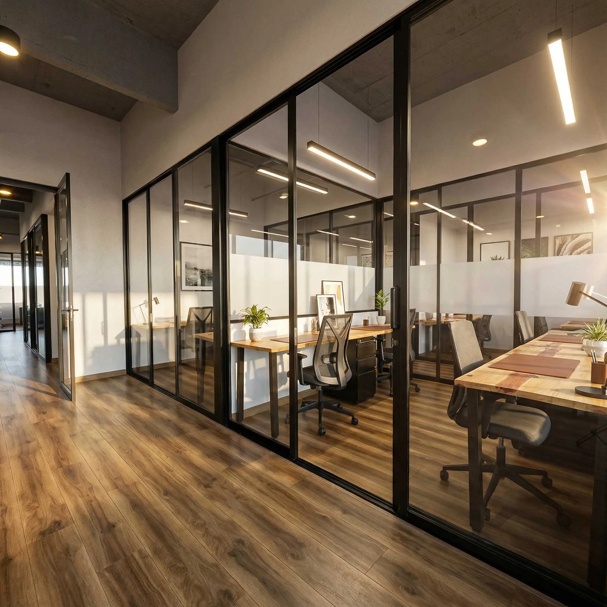 Pasillo de Circulación y Oficinas Privadas